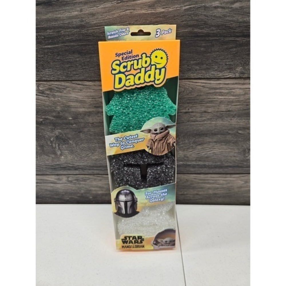 Scrub Daddy Star Wars The Mandalorian 3 Pack Special Edition Sponges Grogu Mando